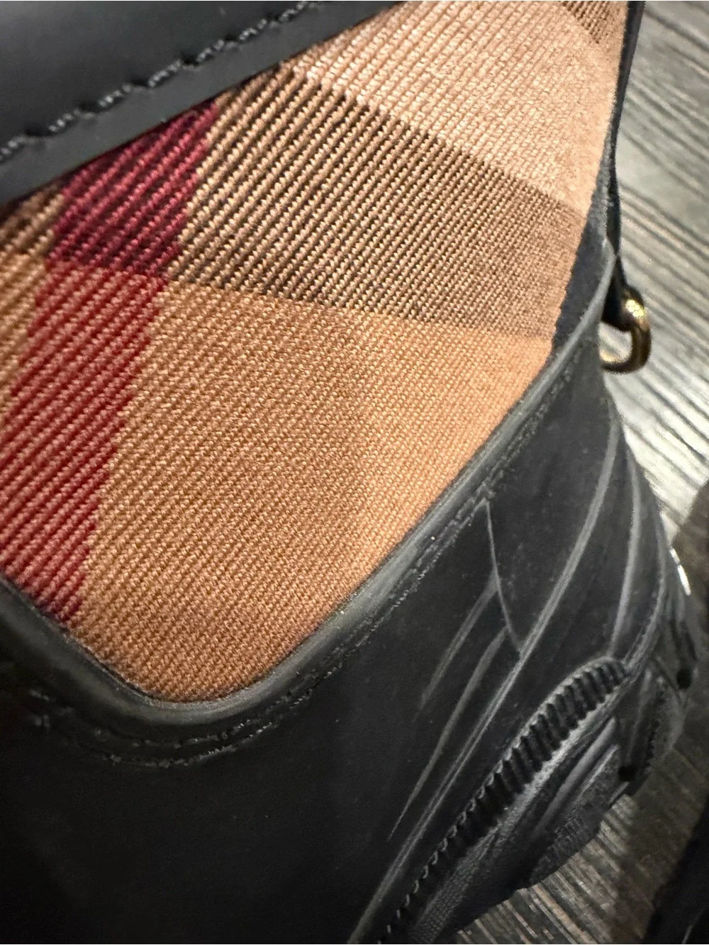 100% Authentic Burberry Ryan Vintage Check Rain Boots size 37